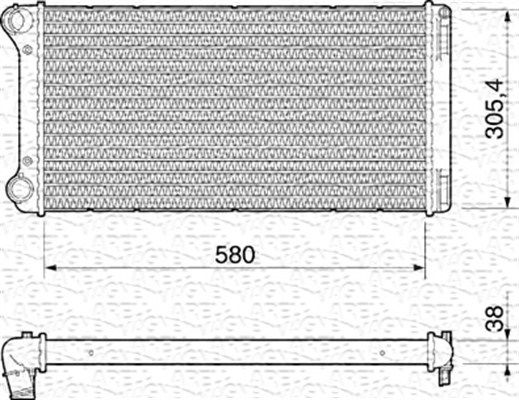 MAGNETI MARELLI Radiaator,mootorijahutus 350213200000